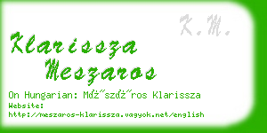 klarissza meszaros business card